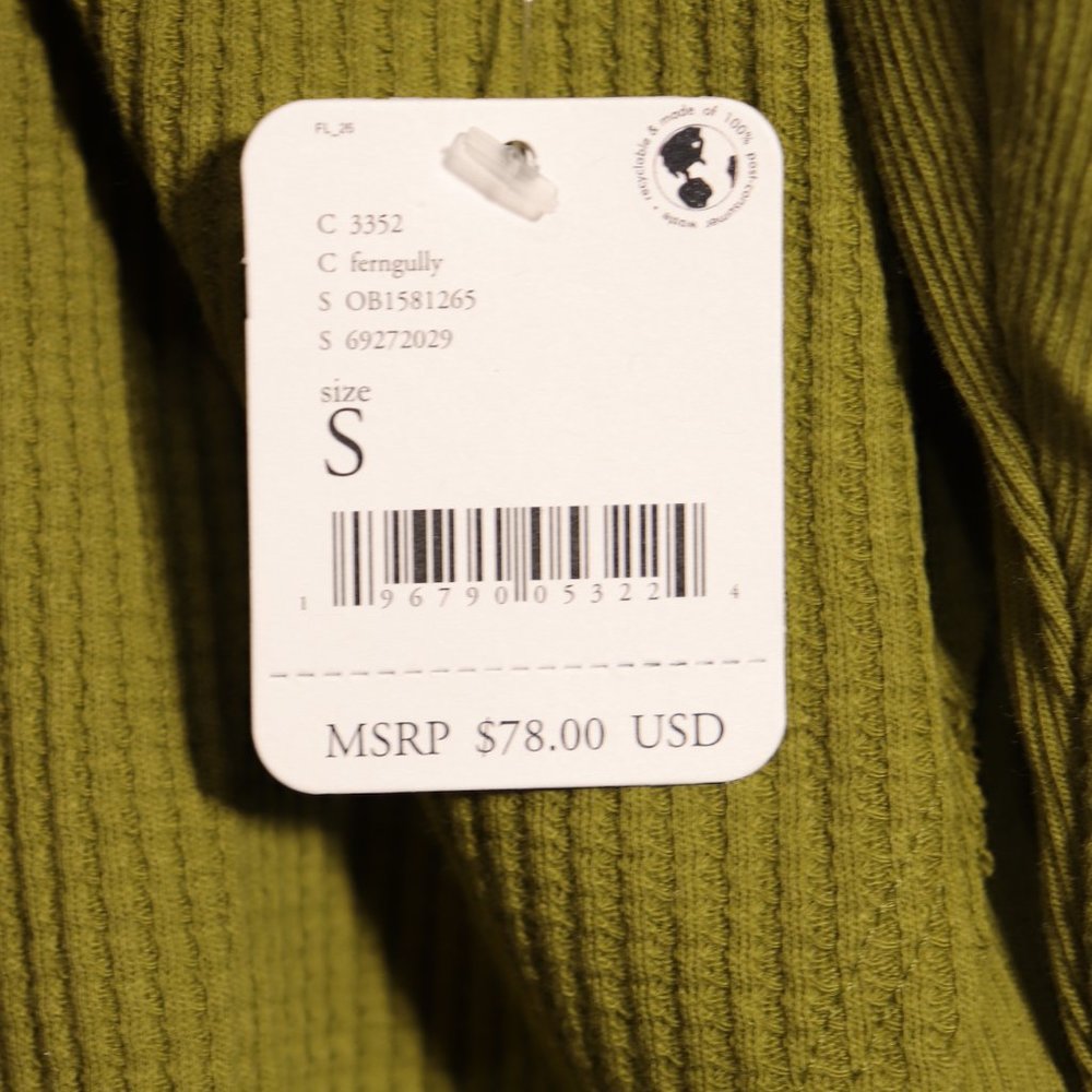 NWT Free People Santa Clara Thermal in Ferngully - Picture 9 of 16
